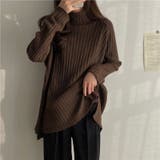 優しい質感タートルネックで暖か美シルエットリブニット シンプル韓国ファッション | maison de LATIR | 詳細画像50