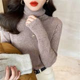 程よいフィット感が上品なハイネックニット タートルネック 春ニット | maison de LATIR | 詳細画像1