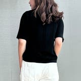 コーデを上品に仕上げる襟付き五分袖サマーニット カーディガン ストライプ | maison de LATIR | 詳細画像13