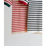 顔周りを明るく演出するバイカラーボーダーTシャツ 半袖 ストライプ | maison de LATIR | 詳細画像13 