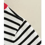顔周りを明るく演出するバイカラーボーダーTシャツ 半袖 ストライプ | maison de LATIR | 詳細画像18 
