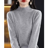 グレー | 1枚は持っていたいベーシックなもちもちハイネックニット ニットプルオーバー 長袖… | maison de LATIR