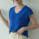 ロイヤルブルー | Vネックサマーニット トップス Vネック | maison de LATIR