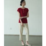 サマーニット モックネック 半袖サマーニット | maison de LATIR | 詳細画像10 