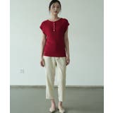 サマーニット モックネック 半袖サマーニット | maison de LATIR | 詳細画像5 