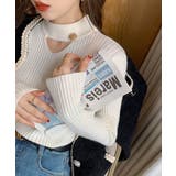 さりげない肌見せと上品さもあるデザインニット トップス プルオーバー | maison de LATIR | 詳細画像9 