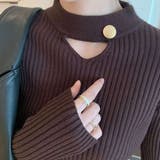 さりげない肌見せと上品さもあるデザインニット トップス プルオーバー | maison de LATIR | 詳細画像12 