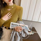 さりげない肌見せと上品さもあるデザインニット トップス プルオーバー | maison de LATIR | 詳細画像14 