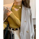 さりげない肌見せと上品さもあるデザインニット トップス プルオーバー | maison de LATIR | 詳細画像15 