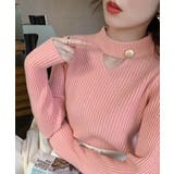 さりげない肌見せと上品さもあるデザインニット トップス プルオーバー | maison de LATIR | 詳細画像18 