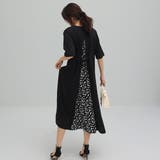 ブラックフラワー | 大人上品にきまるバックスリットロングワンピース 夏 夏 | maison de LATIR