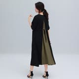 カーキ | 大人上品にきまるバックスリットロングワンピース 夏 夏 | maison de LATIR