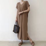ブラウン | 大人の抜け感を演出するバックシャンロングワンピース 夏 夏 | maison de LATIR