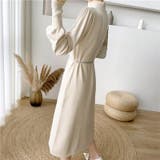 女性らしさを引き出すベルト付きのボリュームスリーブニットワンピース 長袖 ニット… | maison de LATIR | 詳細画像15 