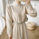 女性らしさを引き出すベルト付きのボリュームスリーブニットワンピース 長袖 ニット… | maison de LATIR | 詳細画像16 