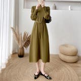 女性らしさを引き出すベルト付きのボリュームスリーブニットワンピース 長袖 ニット… | maison de LATIR | 詳細画像20 