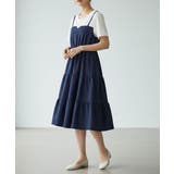 一枚で完成、今っぽレイヤードバイカラーワンピース 配色ティアード レイヤード | maison de LATIR | 詳細画像3