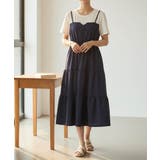 一枚で完成、今っぽレイヤードバイカラーワンピース 配色ティアード レイヤード | maison de LATIR | 詳細画像4