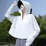 絶対焼きたくない人の救世主!UVカットサンバイザー付きパーカー アウトドアにラッ… | maison de LATIR | 詳細画像10