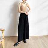 お気入り19万突破！脅威の高評価！リピ続出！夏プリーツリブワイドパンツ。形状記憶… | maison de LATIR | 詳細画像12 