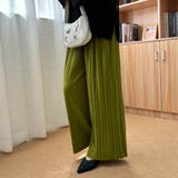 秋も快適にサラッと穿ける。上品美脚ストレートプリーツパンツ ワイドパンツ | maison de LATIR | 詳細画像25