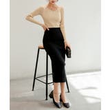 ハイウエスト上品リブニットスカート | maison de LATIR | 詳細画像28