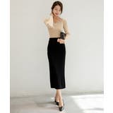 ハイウエスト上品リブニットスカート | maison de LATIR | 詳細画像31