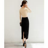 ハイウエスト上品リブニットスカート | maison de LATIR | 詳細画像32