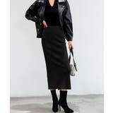 ハイウエスト上品リブニットスカート | maison de LATIR | 詳細画像47