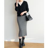 ハイウエスト上品リブニットスカート | maison de LATIR | 詳細画像48