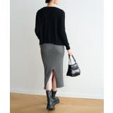 ハイウエスト上品リブニットスカート | maison de LATIR | 詳細画像50