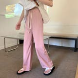 ピンク | ラフ感がオシャレなリブワイドパンツ 夏 夏 | maison de LATIR