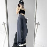 グレー | ドレープ感がオシャレなストレートワイドパンツ 夏 夏 | maison de LATIR