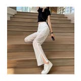 軽やかに透けるシアーロングワイドイージーパンツ レース素材で抜け感を演出する夏服… | maison de LATIR | 詳細画像13