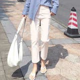 オフホワイト | 優秀なシルエットでスッキリ見せ!ハイウエストクロップド丈パンツ シンプル 大人 | maison de LATIR