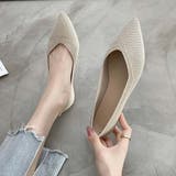 ベージュ | 女性らしい足元に仕上げてくれるポインテッドトゥパンプス 冬 韓国 | maison de LATIR