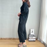 簡単におしゃれなコーデが完成するスキッパーブラウス&パンツセットアップ ゆったり | maison de LATIR | 詳細画像12