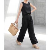【セットアップ】大人の涼感ワッシャー素材リネンライクワイドパンツ夏服セットアップ | maison de LATIR | 詳細画像10 