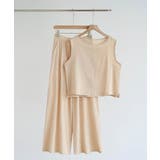 【セットアップ】大人の涼感ワッシャー素材リネンライクワイドパンツ夏服セットアップ | maison de LATIR | 詳細画像17 