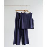 【セットアップ】大人の涼感ワッシャー素材リネンライクワイドパンツ夏服セットアップ | maison de LATIR | 詳細画像32 