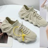 オフホワイト | ソールデザインが目を惹くメッシュランニングシューズ 春 スポーツシューズ | maison de LATIR