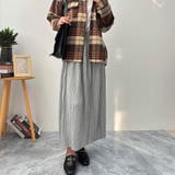 ストンと綺麗に着痩せシルエット。春に軽やかプリーツフレアロングスカート。フレア | maison de LATIR | 詳細画像30