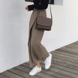 カーキ | コーデをすっきりとまとめてくれるニットスリットロングスカート 秋 サイドスリット | maison de LATIR