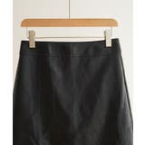 凛とした女性らしさが魅力のフェイクレザータイトスリットスカート ミドル丈 晩冬 | maison de LATIR | 詳細画像18 