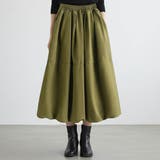 カーキ | 春に向けて着痩せ見えが叶う大人可愛い上品バルーンスカート | maison de LATIR