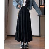 春夏は軽やかに揺れるのが可愛い。ボリューム切り替えエアリーAラインティアードロン… | maison de LATIR | 詳細画像4
