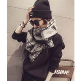 ブラック | 幾何学模様 ストール ストール | maison de LATIR