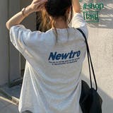 ロゴグレー | ビッグシルエットが可愛いオーバーサイズTシャツ カジュアル ミドル丈 | maison de LATIR