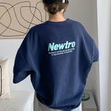 ロゴネイビー | ビッグシルエットが可愛いオーバーサイズTシャツ カジュアル ミドル丈 | maison de LATIR