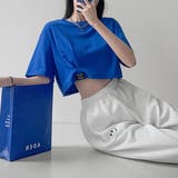 大人カジュアル今夏トレンドの半袖クロップドTシャツ。イチオシ夏服ショート丈T。 | maison de LATIR | 詳細画像4 